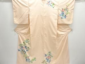 白山紬　草花模様訪問着